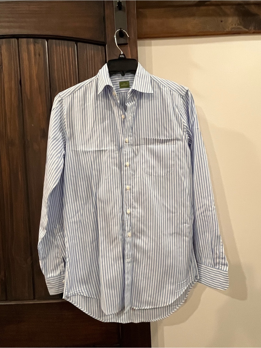 Sid Mashburn small men’s blue white stripe dress button up like new